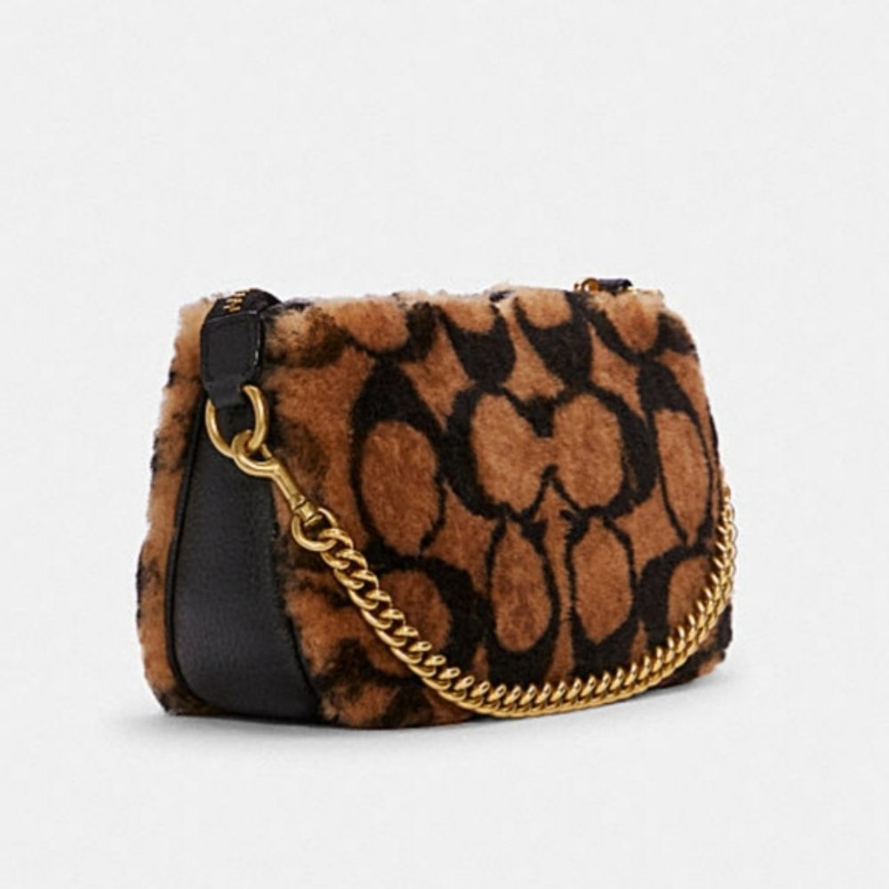 COACH X JENNIFER LÓPEZ NOLITA 19 IN SIGNATURE SHEARLING BAG